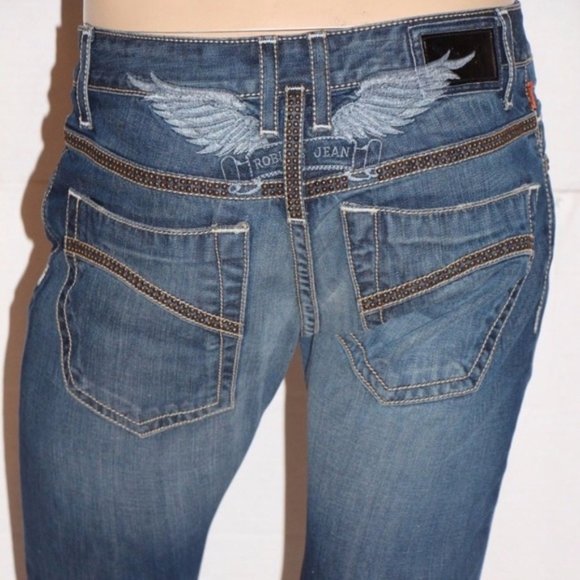 New Men's ROBIN'S JEAN sz 42 MARLON Straight Studded Jeans